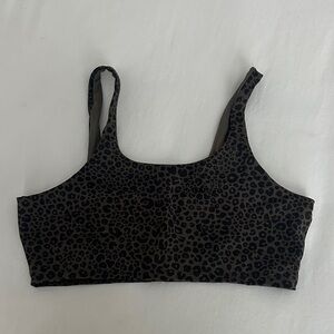 ALO Yoga Black Leopard Sports Bra